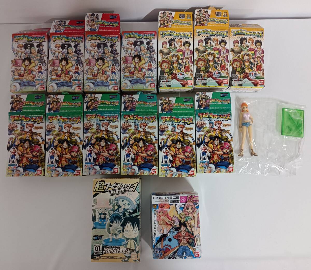 △K100-61 ワンピース ロケーションズ アンリミテッド クルーズ エピソード 01 02 ストロングワールド 積みヴィネ 他 まとめ 【箱傷み】拍卖