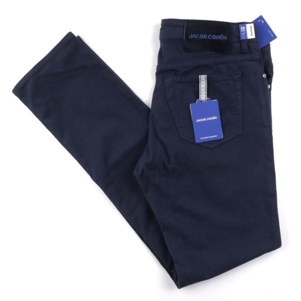 【新品未使用】JACOB COHEN ヤコブコーエン◆Made In Italy◆BARD (688)◆33◆ガーメントダイ スリム ストレッチ デニム パンツ◆ネイビー拍卖