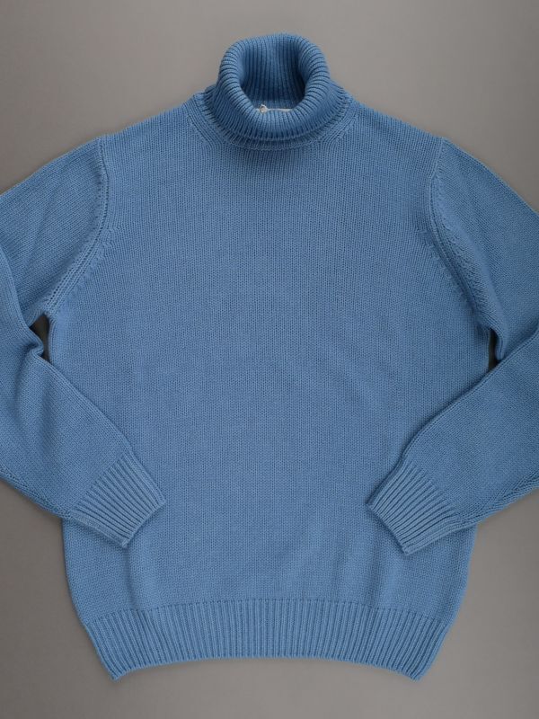 【新品未使用】FILIPPO DE LAURENTIIS◆Made in Italy◆50◆SUPER120’s メリノウール シルク カシミヤ タートルネック ニット セーター拍卖