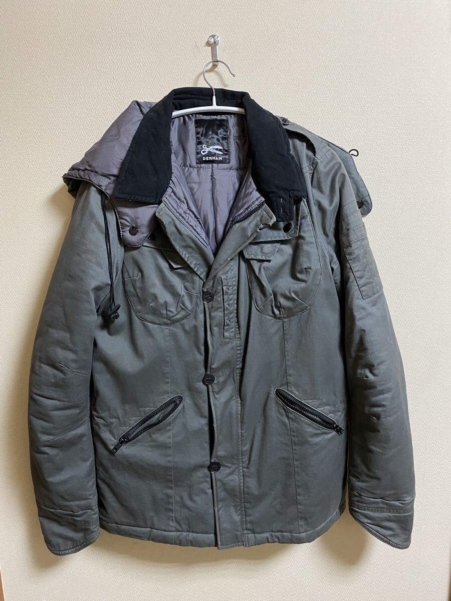 デンハム ジャケット 中綿ジャケット ミリタリー オリーブ拍卖