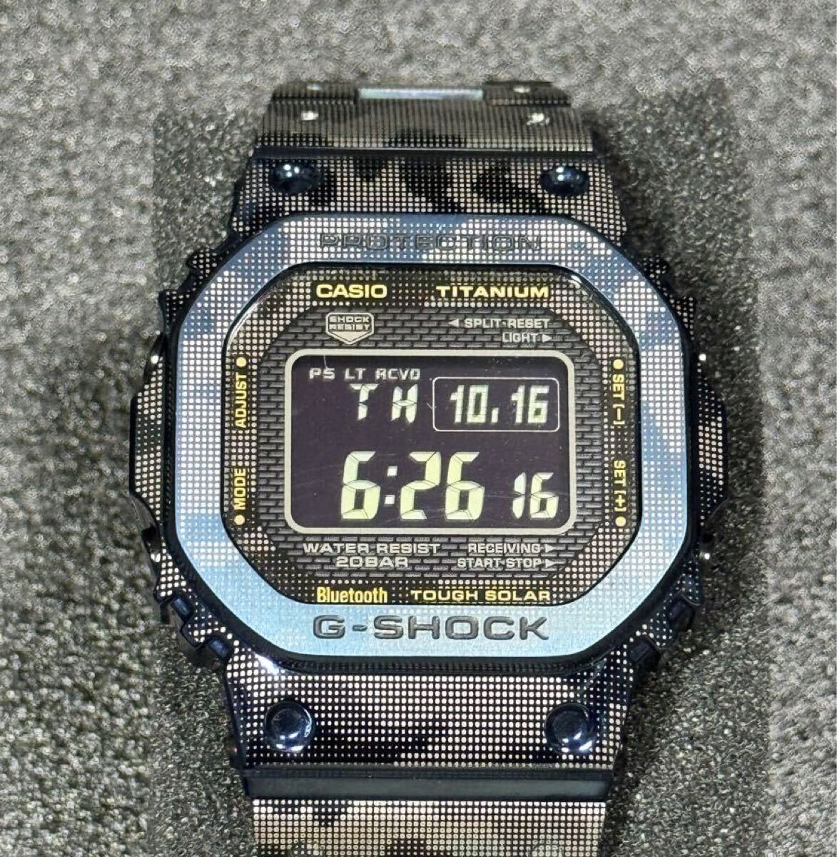 CASIO G-SHOCK GMW-B5000TCF-2JR 青カモ チタン 【キズなし美品】拍卖