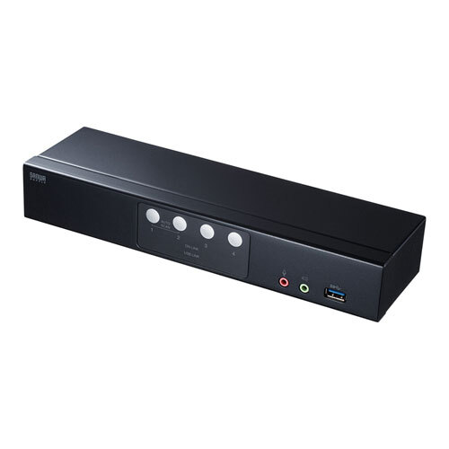 DisplayPort対応パソコン自動切替器(4:1) USB3.1 Gen1(USB 3.0)ハブも切替えできる サンワサプライ SW-KVM4HDPU 送料無料 新品拍卖