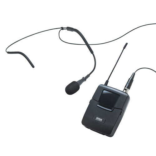 ワイヤレスヘッドマイク ワイヤレス拡声器スピーカー「MM-SPAMP4/7」用 ツーピース型 MM-SPAMP4WHS サンワサプライ 送料無料 新品拍卖