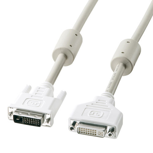 DVI延長ケーブル デュアルリンク対応のDVIケーブルを延長する 2m KC-DVI-DLEN2K サンワサプライ 送料無料 新品拍卖