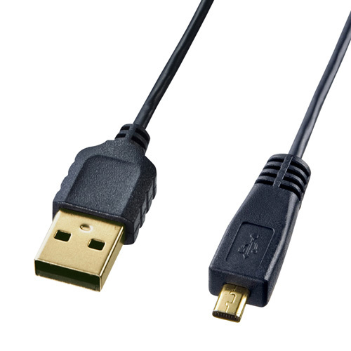 極細ミニUSBケーブル ミニ8ピン平型 0.5m デジカメなどとパソコンを接続 USB2.0対応 KU-SLAMB805 サンワサプライ 送料無料 新品拍卖