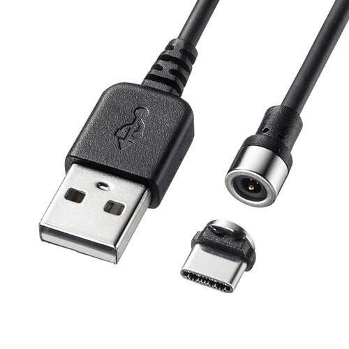 Magnet脱着式USB Type-Cケーブル 1m ワンタッチでコネクタを脱着できるマグネット KU-MMGCA1K サンワサプライ 送料無料 新品拍卖