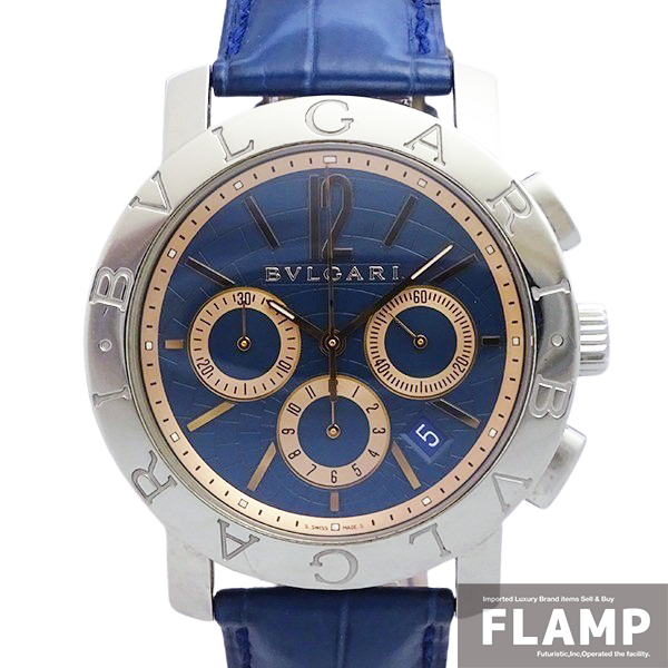 BVLGARI ブルガリ ブルガリブルガリ クロノグラフ BB42SLCH メンズ 腕時計【中古】拍卖