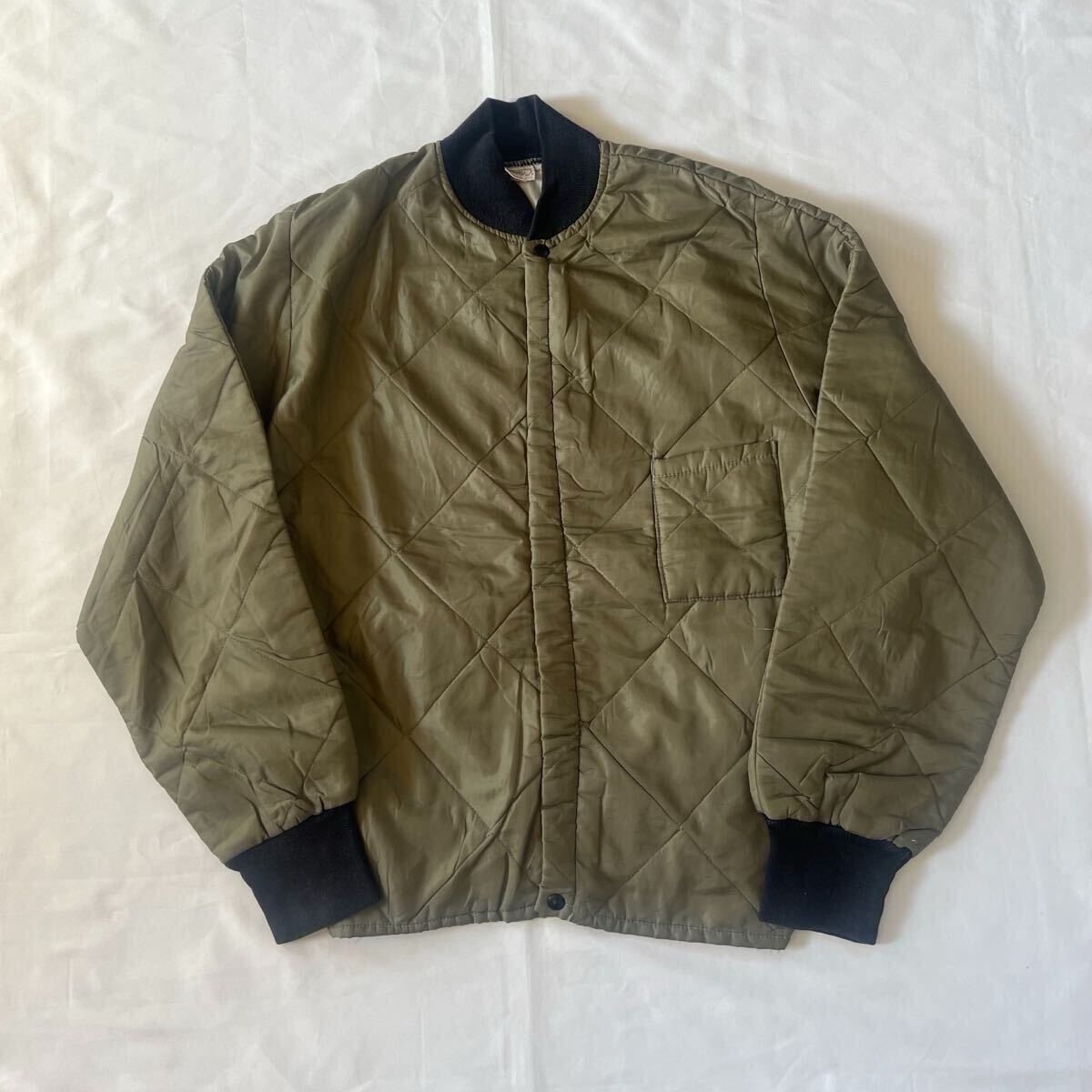 50s 60s ビンテージ MA-1 ワーク USA製 アメリカ古着 ブルゾン ミリタリー キルティングジャケット 古着 アウター拍卖