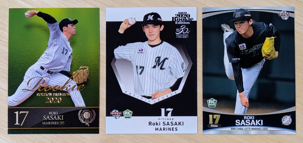 【佐々木朗希】2020 BBM ルーキーカード 3枚 送料無料 TOPPS拍卖