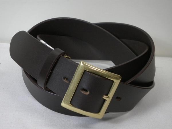 【ベルト館】40mm オイルベルト 濃茶 3L 超ロングサイズ!拍卖