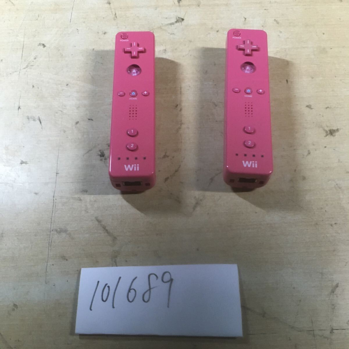(101689C) 中古品/任天堂 wii リモコン/コントローラー ピンク 2台セット Nintendo拍卖