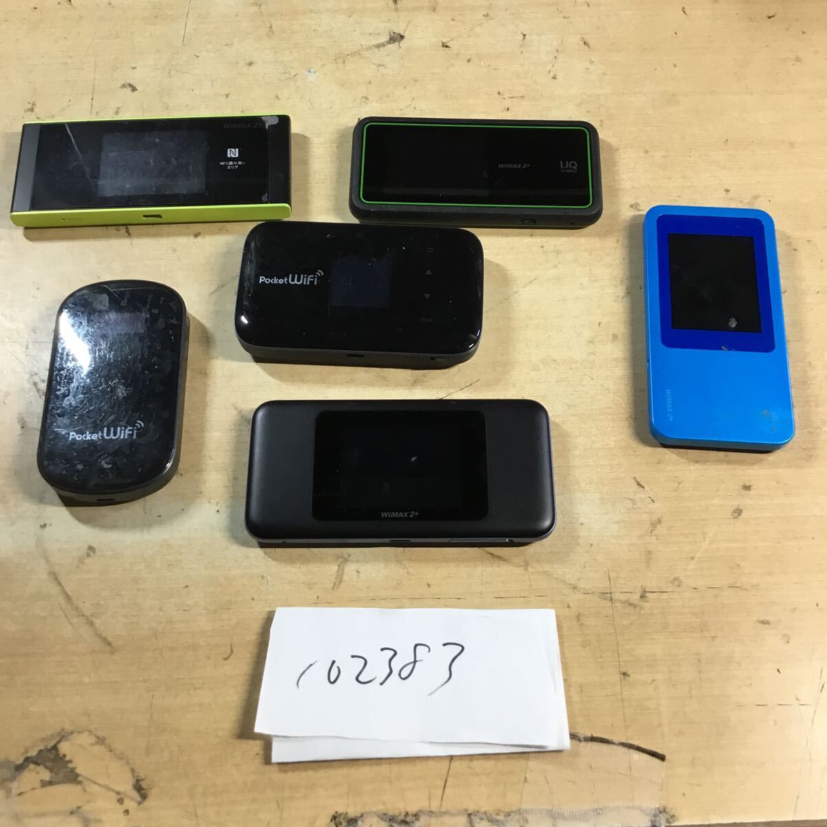 (102383C)B級中古品 モバイルWiFiルーター6台セット/HUAWEI WIMAX 2+ ポータブルWi-Fiルーター/他拍卖