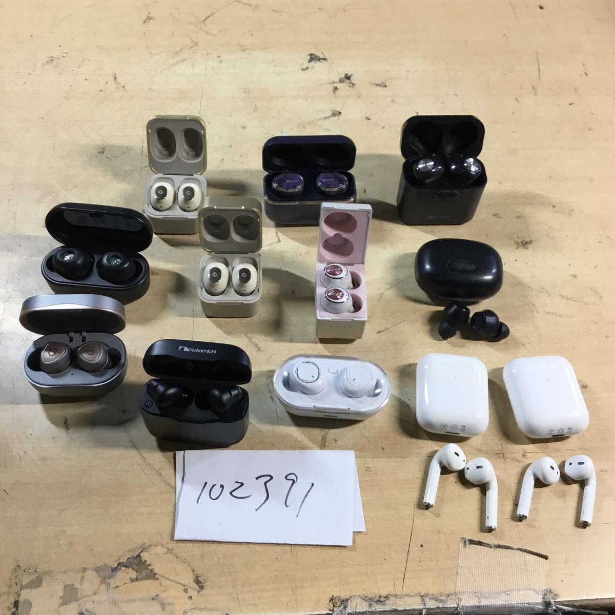 (102391D)B級中古品/ワイヤレスイヤホン/Bluetoothイヤホン12個セット/AVIOT TE-D01G-PW /SOUNDPEATS Sonic/ナカミチ/他拍卖