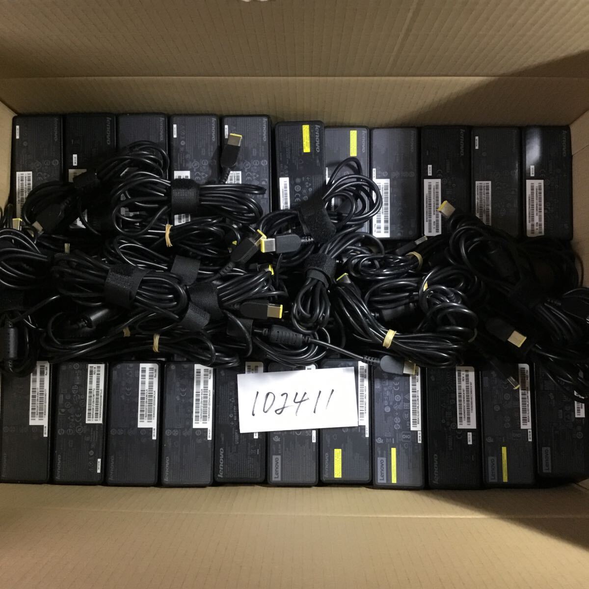 【送料無料】(102411H) 39個セット LENOVO AC Adapter ADP-65FD Bなど 20V-3.25A 純正品 ACアダプター ミッキーケーブル付 中古品拍卖