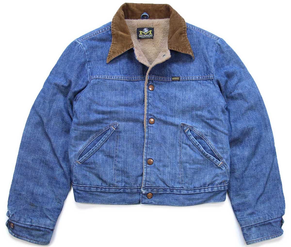 ★70s USA製 MAVERICKマーベリック ボアライナー デニムジャケット キッズ★Wranglerラングラー ビンテージ ランチコート カントリー拍卖