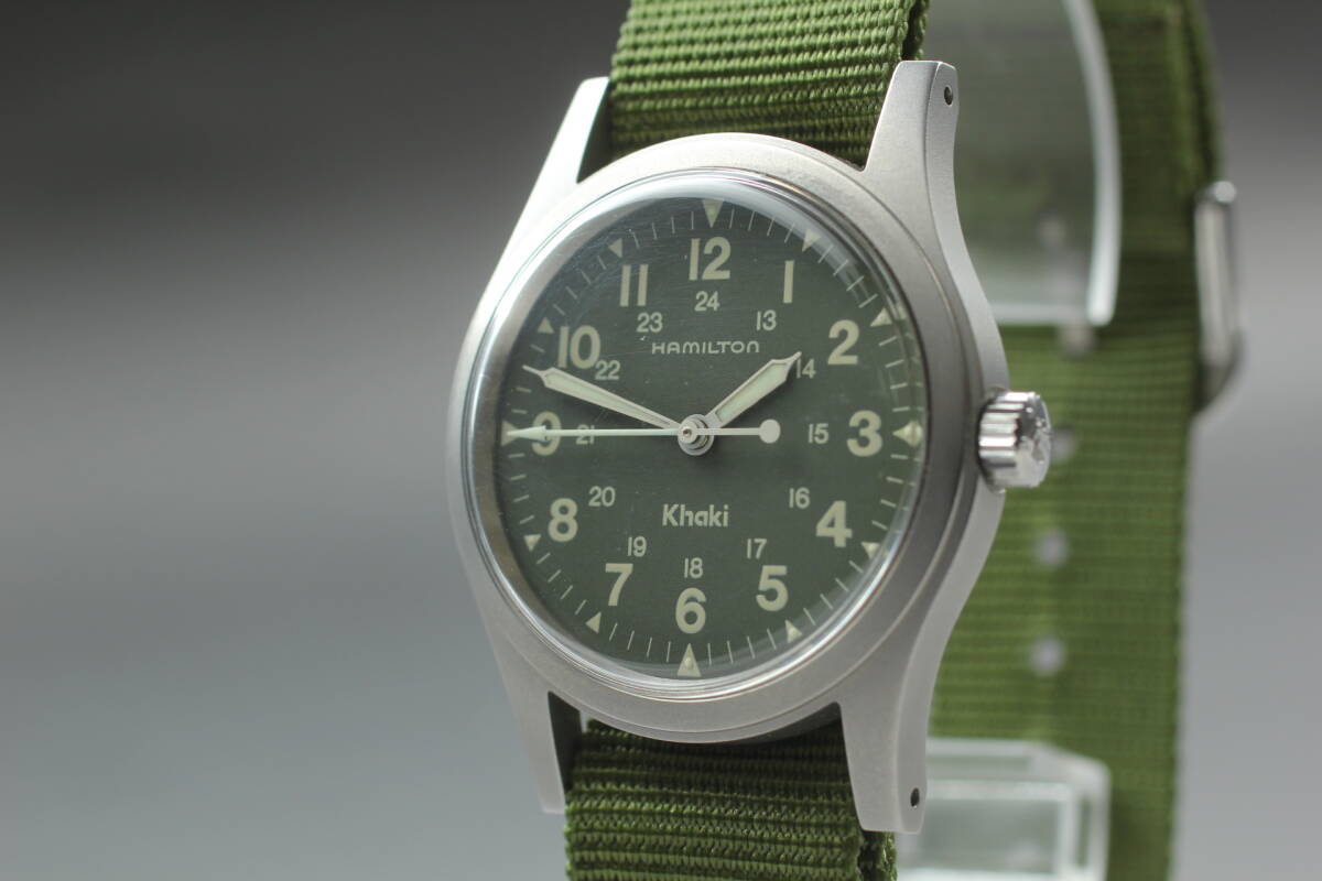 稼働品 ハミルトン カーキ 9415A 手巻き メンズ 腕時計 カーキ文字盤 拍卖