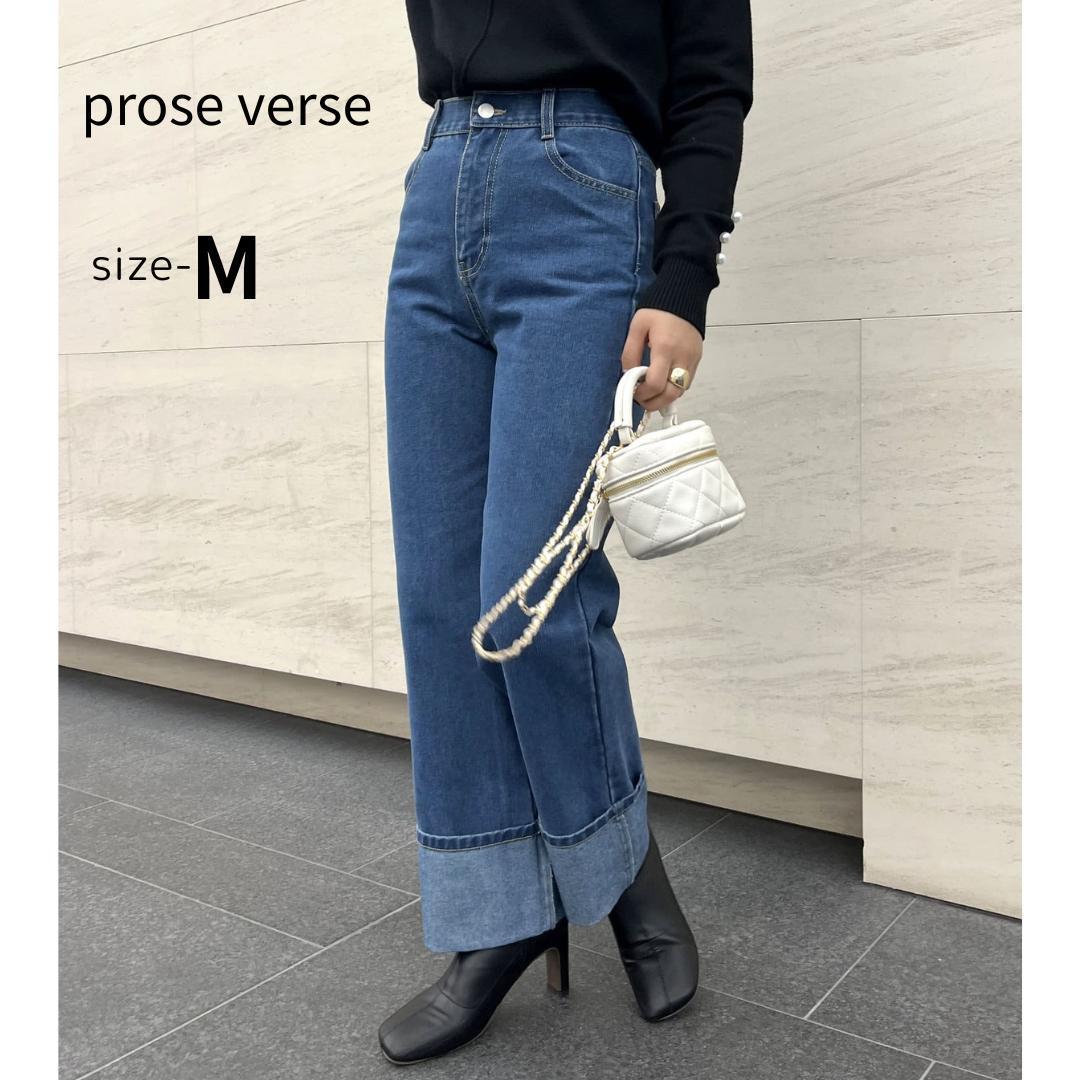 プロズヴェール【M】ロールアップ デニム ジーンズ おしゃれ ジーパン シンプル ジーパン レディース カジュアル おしゃれ拍卖