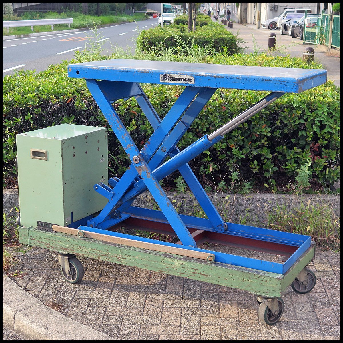 △Bishamon/ビシャモン テーブルリフト 幅1280×奥行520mm 耐荷重1000kg 200V スーパーローリフト/テーブルリフター/LX100N拍卖