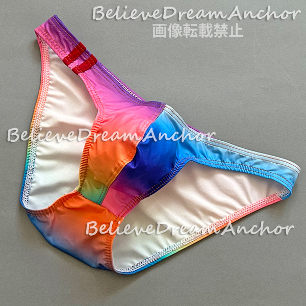 *即決*新品*614*ワイルドメンズ カラフル レインボーカラー ローライズ メンズ ショーツ*M*ビキニ パンツ 勝負下着 インナー ボディビル拍卖