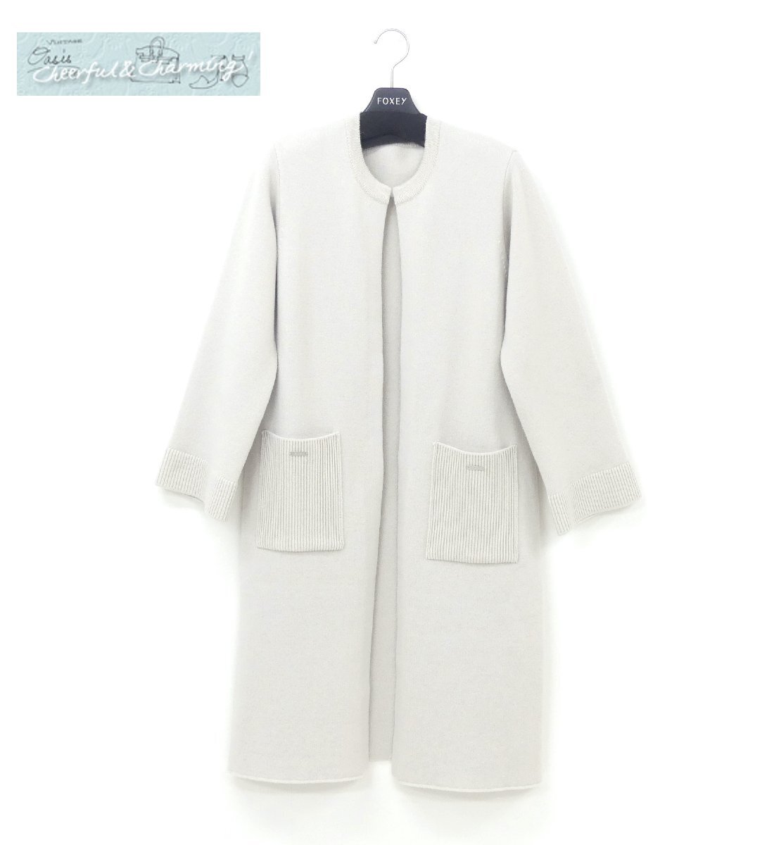 FOXEY フロレンティーナコート 38 オイスターベージュ カシミヤBLEND '22年商品 43198拍卖
