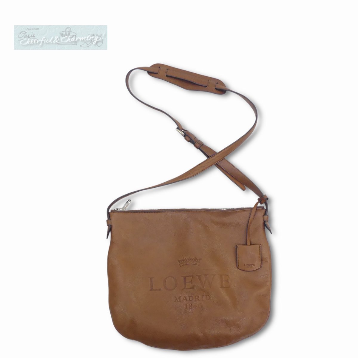 LOEWE ヘリテージショルダーバッグ ブラウンレザー 男女兼用でお使いいただけます 拍卖