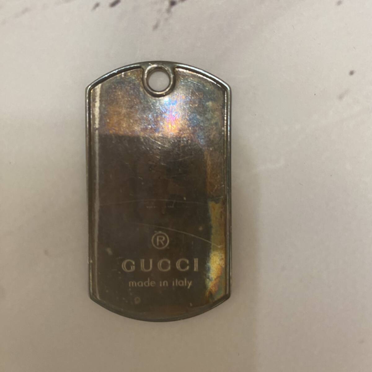 【TF1008】925刻印 GUCCI プレート 名前入り 約20g アクセサリー シルバー アンティーク コレクション拍卖