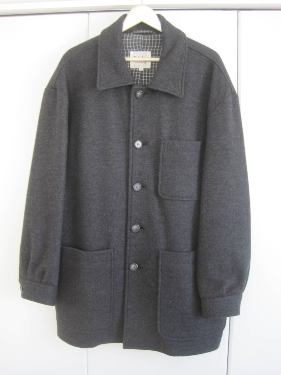 日本製 Eddy fin de semaine エディ ウールハーフコート M 厚手拍卖