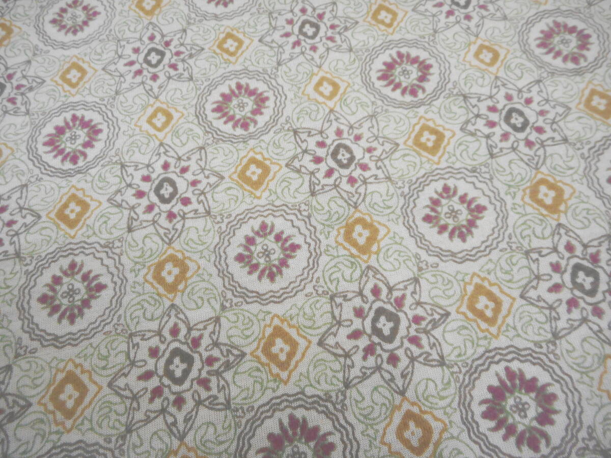 特価☆ウール混プリントニット生地・2M☆No61拍卖