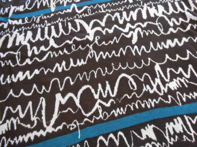 特価☆テンセルプリントニット生地・こげ茶2M☆No53拍卖