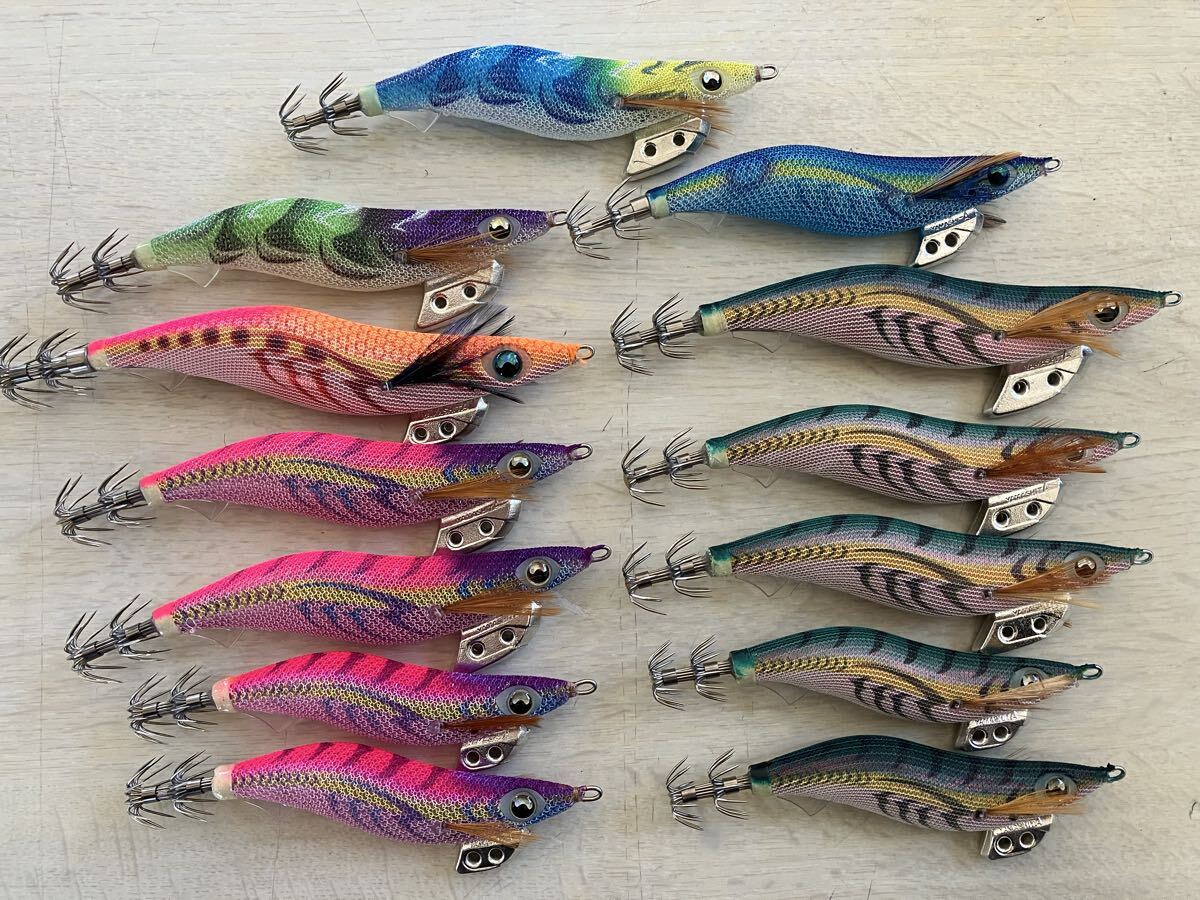 ヤマシタ エギ王K 人気色 未使用13個セット 格安売切り 2.5〜3.5号 アオリイカ エギ 秋エギング 軍艦グリーン拍卖