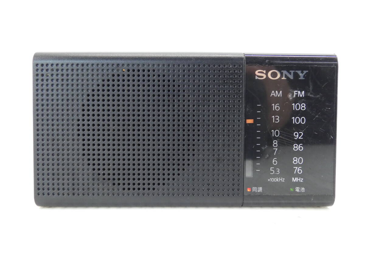 ★☆SONY ワイドFM対応 FM/AMコンパクトラジオ ICF-P36 動作品 オマケ新品電池付き☆★拍卖
