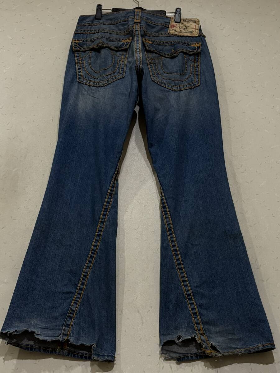 ※TRUE RELIGION トゥルーレリジョン JOEY SUPERT デニムパンツ 未裾直 インディゴ 米国製 33 BJBE.AJ拍卖