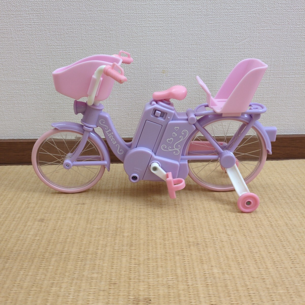 【中古】タカラトミー リカちゃん 自転車 ピンク 女の子拍卖
