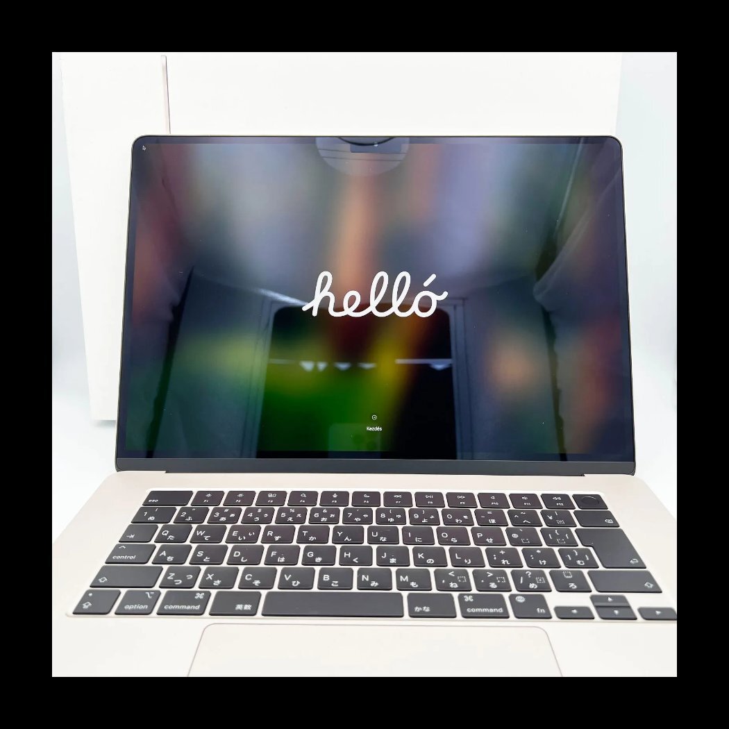 【中古・美品】MacBook Air Liquid Retin 15.3インチ Apple M2チップ MQKU3J/A スターライト 本体 マックブックエアー拍卖