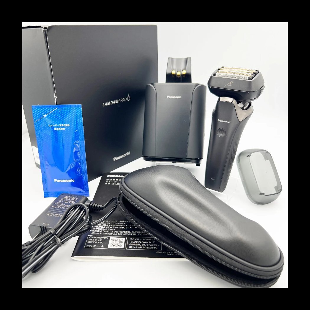 【中古】Panasonic パナソニック 電気シェーバー ラムダッシュ LAMDASH PRO6 ES-LS9Q-K クラフトブラック メンズシェーバー拍卖