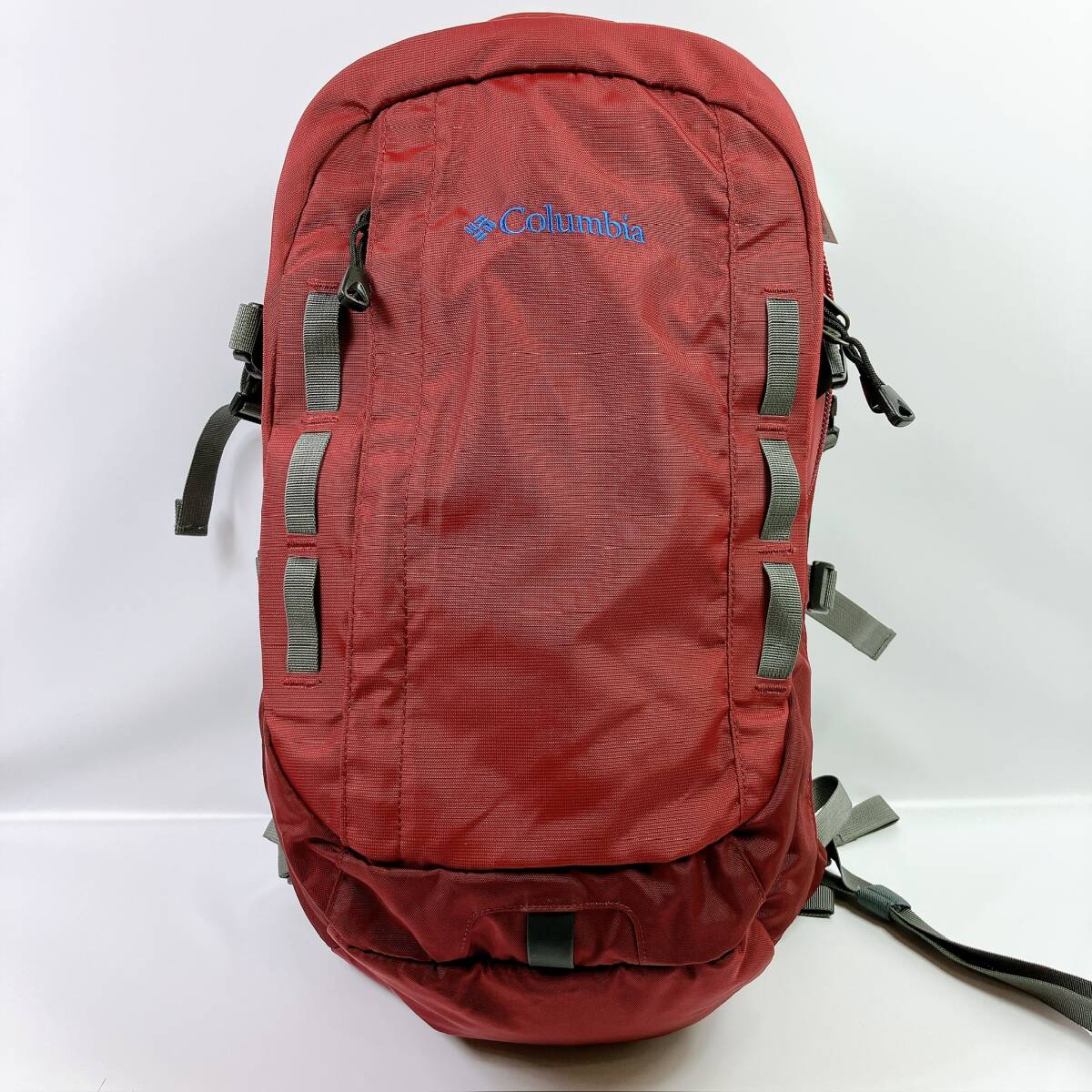 1576◯ Columbia コロンビア リュックサック バックパック ナイロン キャンバス 赤 レッド グレー ブラック メンズ バックル ファスナー拍卖