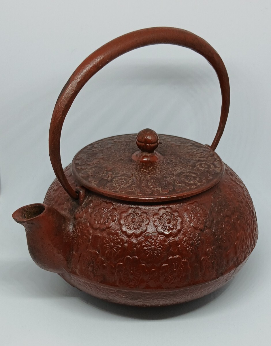 【中古:送料無料】岩鋳 Iwachu「急須 」5型桜 南部鉄器 昭和レトロ アンティーク拍卖