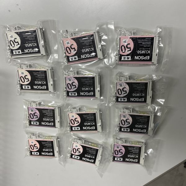 エプソン 純正インク 12本 ICLM50 ライトマゼンタ インクカートリッジ拍卖