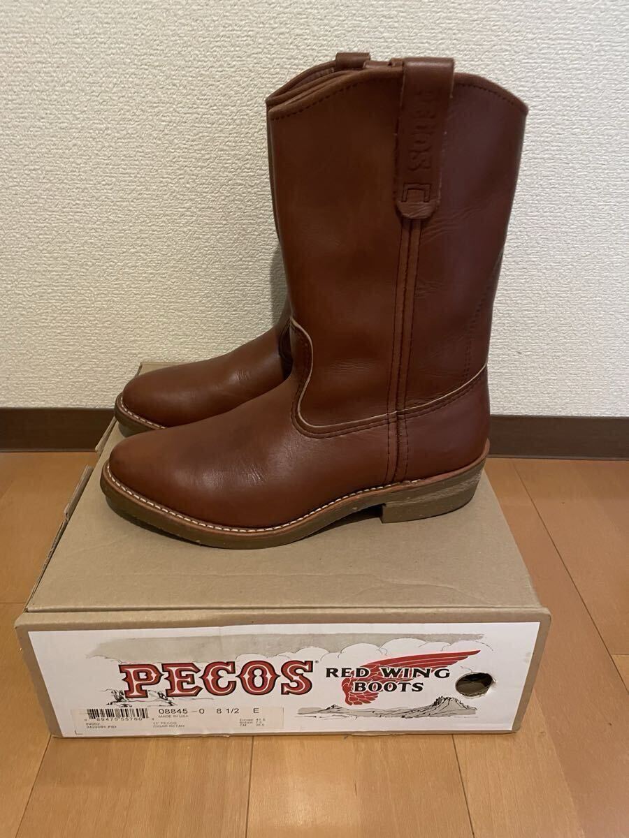レッドウイング REDWING 8845 ペコス ブーツ PECOS 8.5E 8ハーフE 限定品 廃番 ワークブーツ拍卖