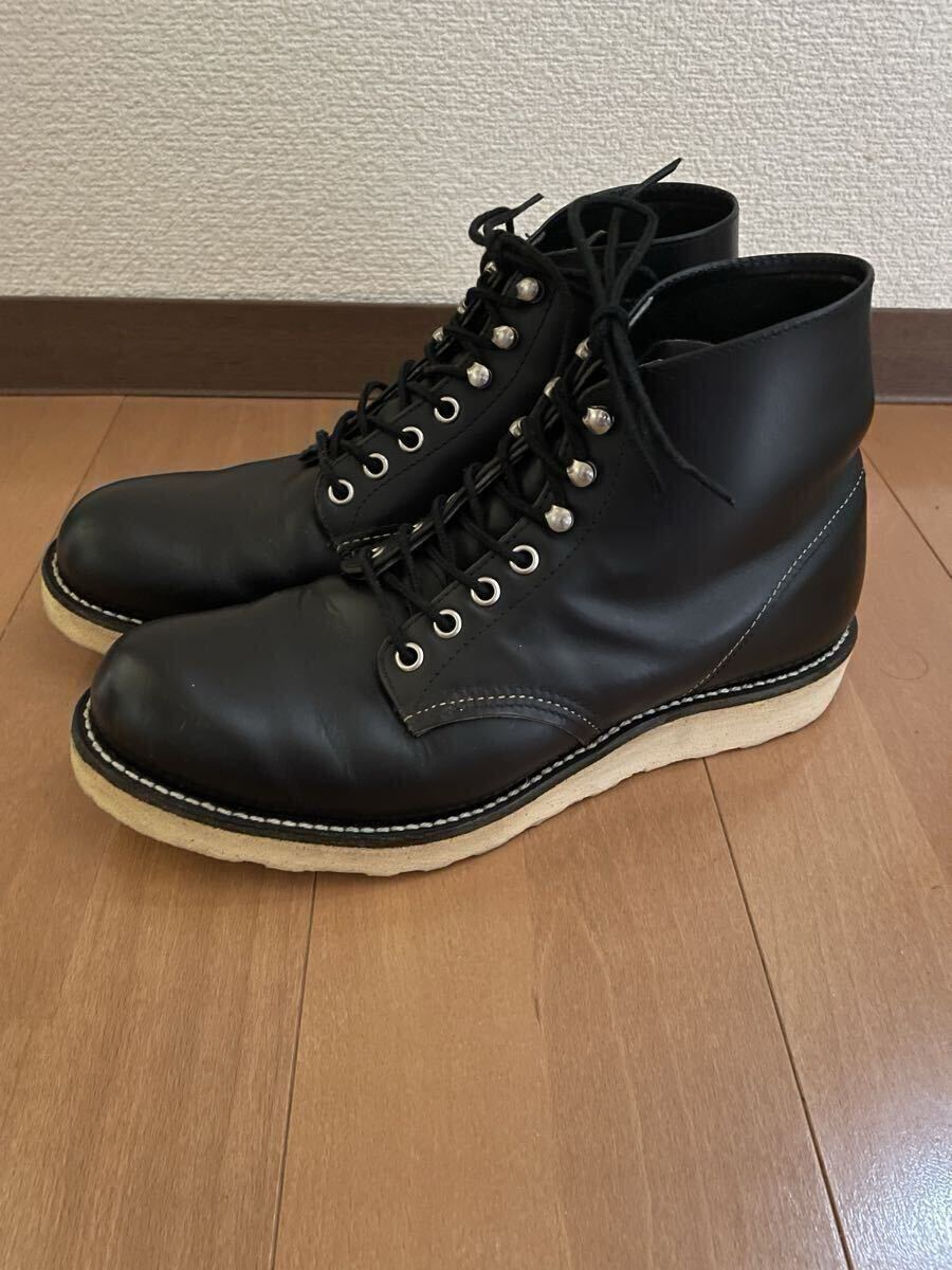 レッドウイング REDWING 8165 9D 刺繍羽タグ 羽タグ ブラック 黒 プレーントゥ アイリッシュセッター拍卖