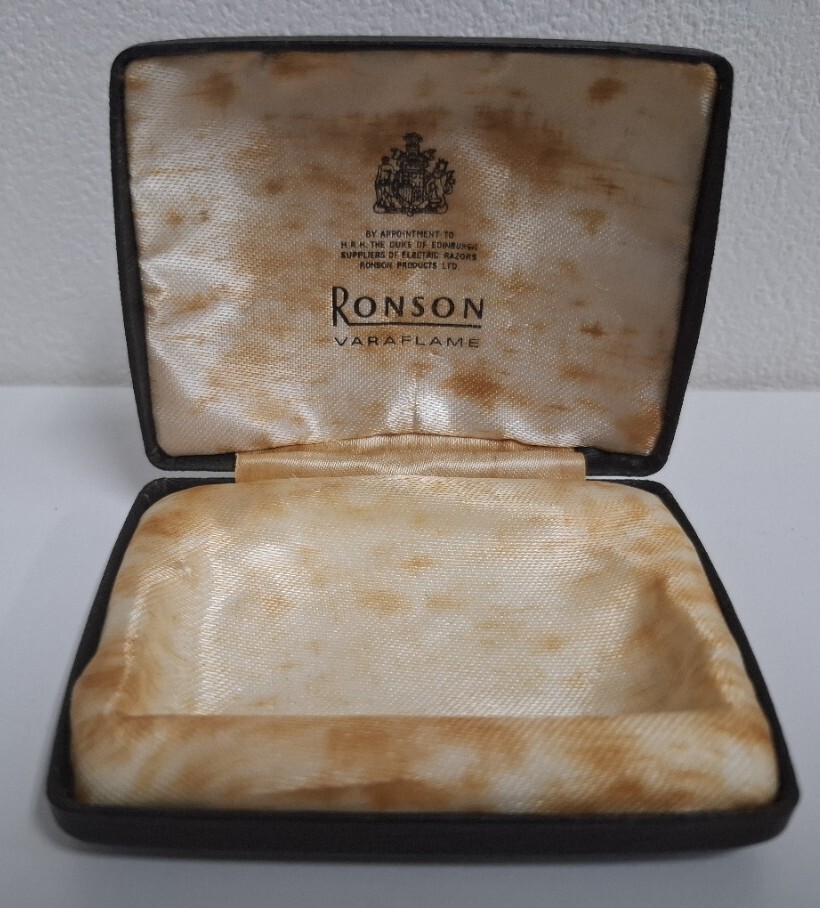 【超貴重/Made in England】ロンソン ライターケースのみ RONSON VERAFLAME 黒 ブラック アンティーク ヴィンテージ拍卖