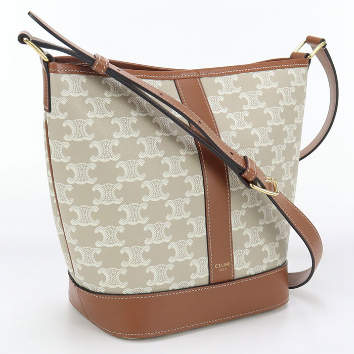 中古良品 CELINE セリーヌ ショルダーバッグ 19144 2CAS スモール バケット トリオンフキャンバス レディース 爆買拍卖