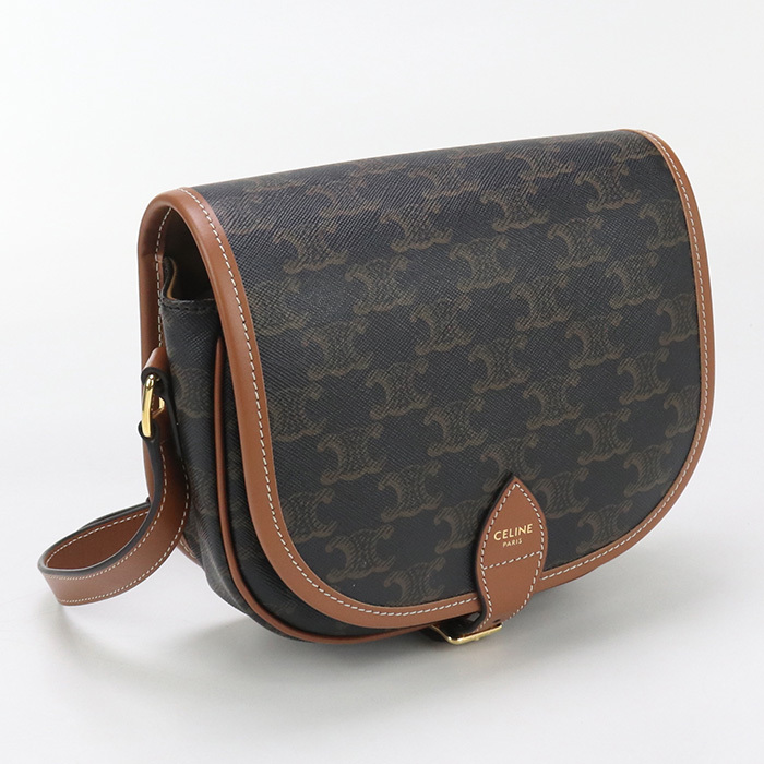 中古良品 CELINE セリーヌ 斜め掛け ショルダーバッグ 19150 2BZJ 04LU ミディアム フォルコ バッグ トリオン拍卖
