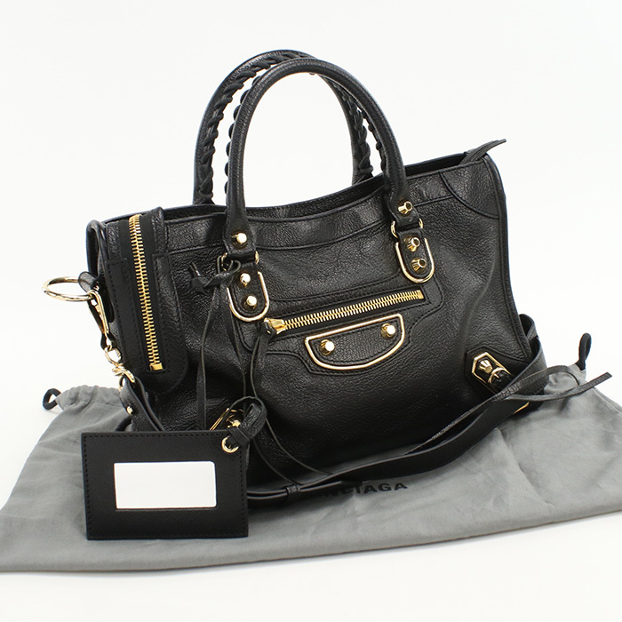 中古良品 BALENCIAGA バレンシアガ ハンドバッグ 432831 2WAY レディース ブラック拍卖