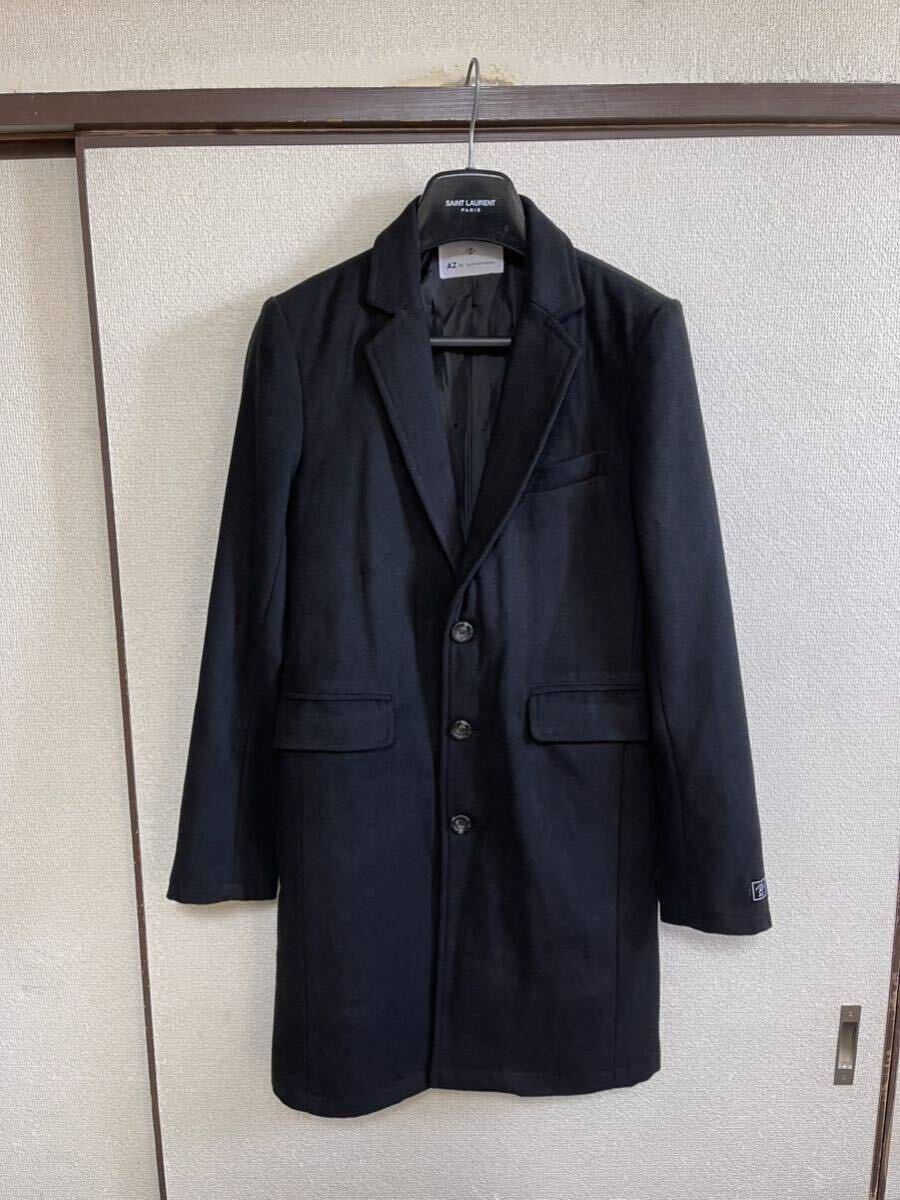 【即決】【良品】 AZ by junhashimoto ジュンハシモト CHESTER COAT チェスターコート BLACK ブラック 黒色 即決早い者勝ち拍卖