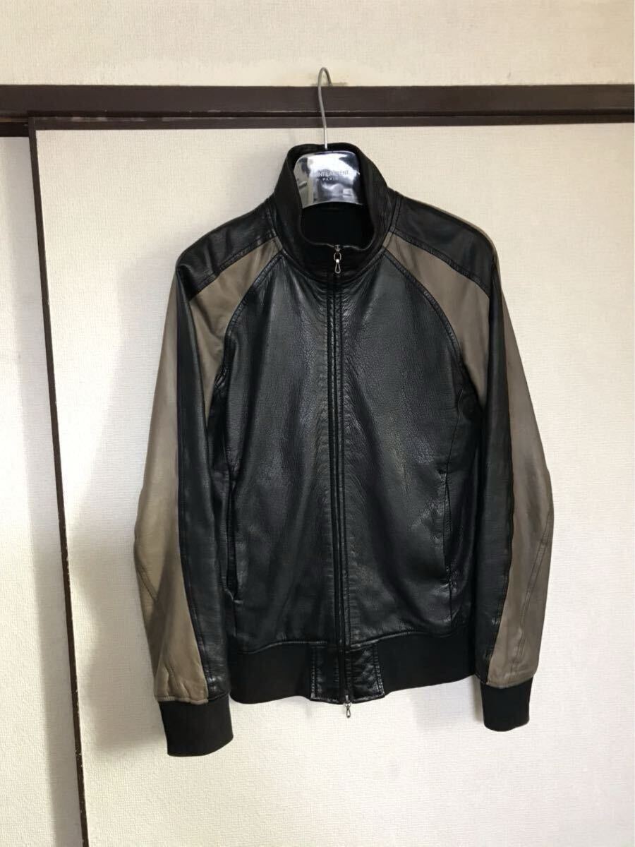 【即決】 【大人気商品】 ATTACHMENT アタッチメント LEATHER JERSEY BLOUSON レザージャージ ブルゾン ジャケット 即決早い者勝ち拍卖