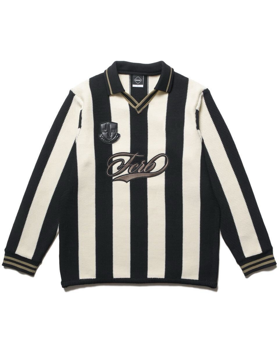 【新品未使用】 25AW 26 新品 FCRB f.c real bristol エフシーレアルブリストル SOPHNET ソフネット STRIPE KNIT SHIRT ニットシャツ BLACK拍卖
