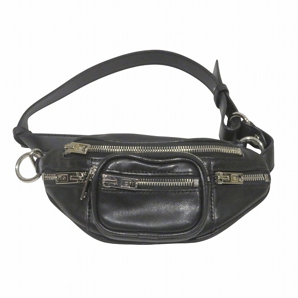 アレキサンダーワン アッティカ ファニーパック ブラック レザー バッグ ショルダーバッグ ボディバッグ ユニセックス☆0329拍卖