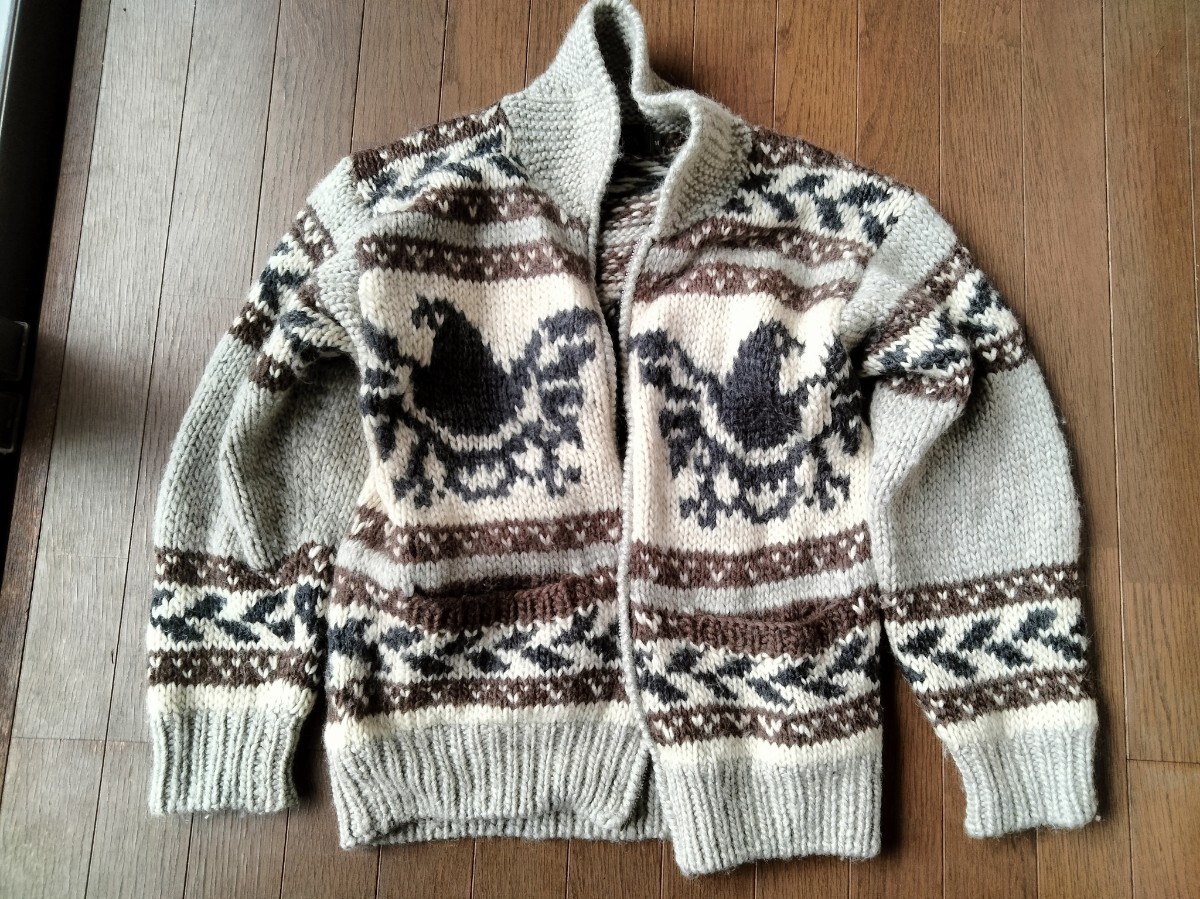 厚手 カウチン ニット カーディガン セーター elspia ノルディック フェアアイル拍卖