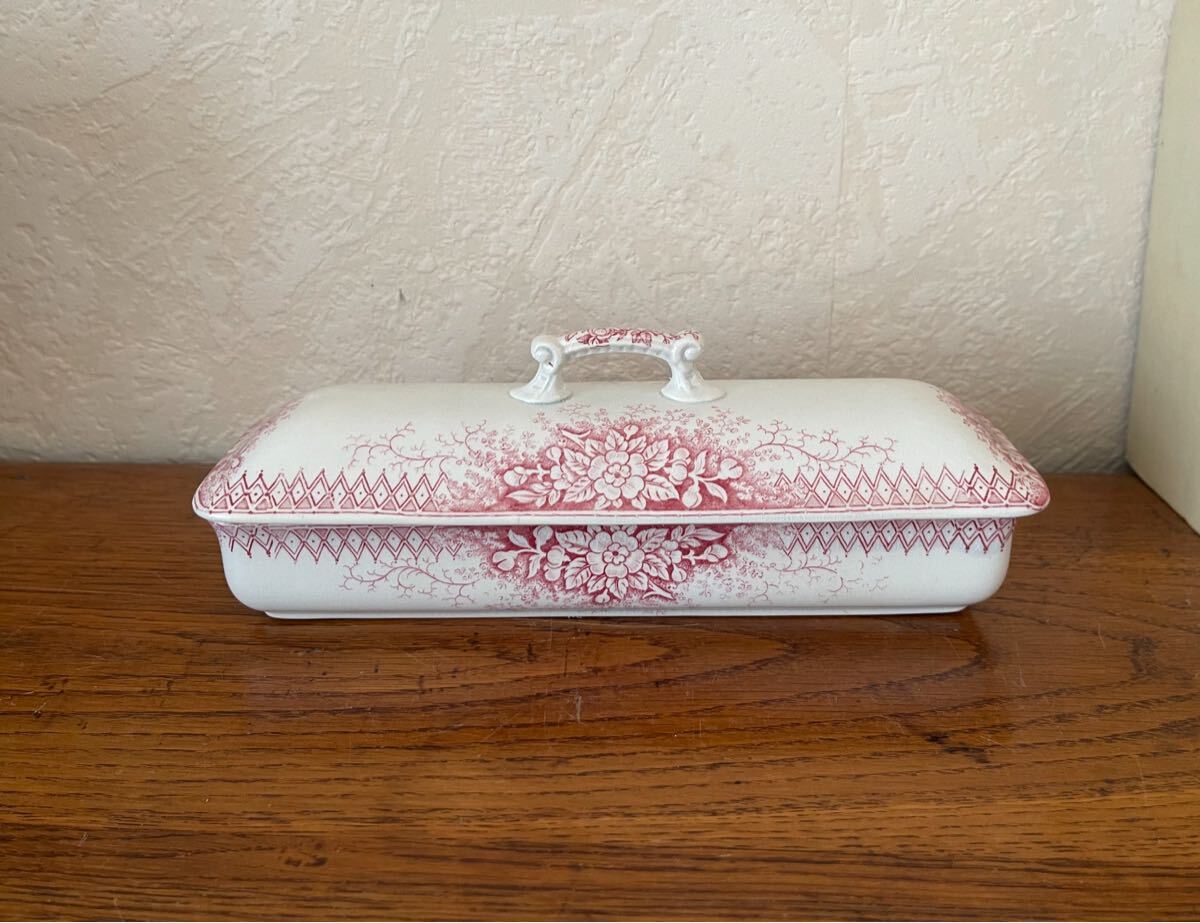 フランス アンティーク ブラシホルダー 櫛入れ バドんヴィレ窯 ジャルディ二エール 拍卖